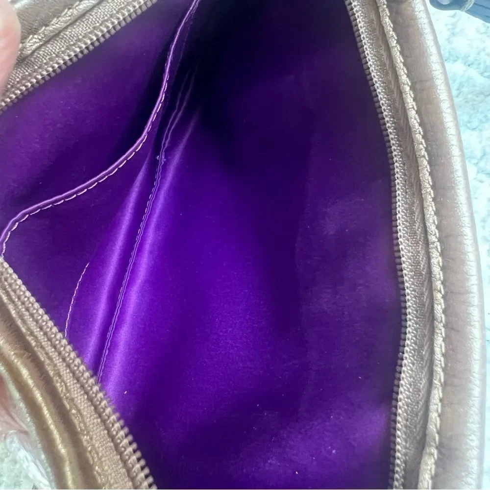 Coach Bronze Copper Madison Pebbled Leather Clutch Wristlet 43225 No Hang Tag - Picture 12 of 13